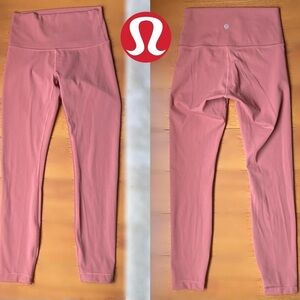 Lululemon high rise align leggings in a beautiful dusty rose colour